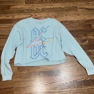 Women’s AC/DC long sleeve tshirt cropped